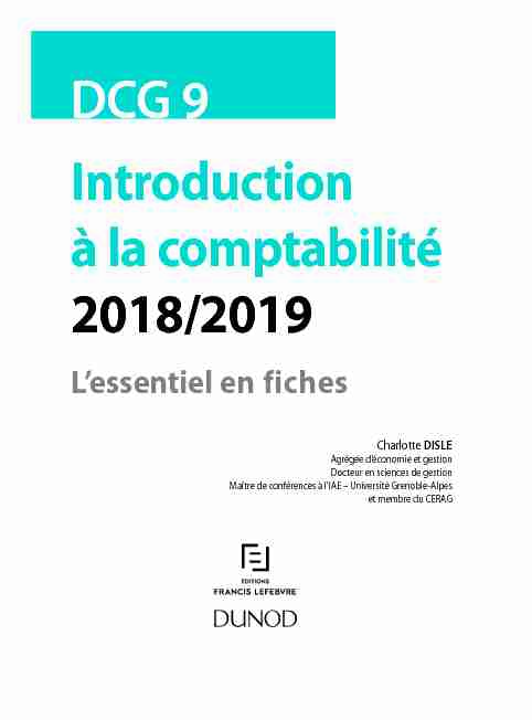 [PDF] DCG 9 - Introduction à la comptabilité - Dunod