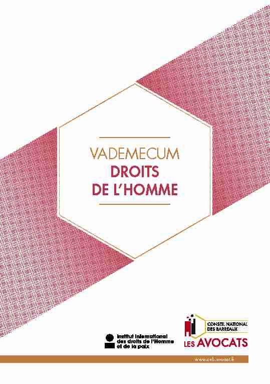 VADEMECUM DROITS DE LHOMME