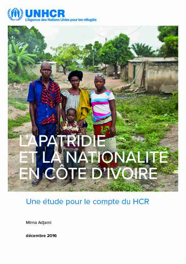 LAPATRIDIE ET LA NATIONALITÉ EN CÔTE DIVOIRE
