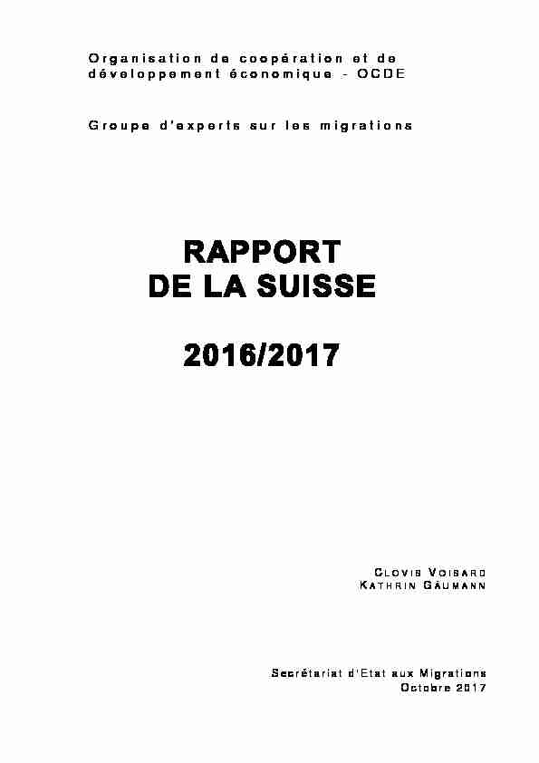 OCDE Rapport 2016/2017