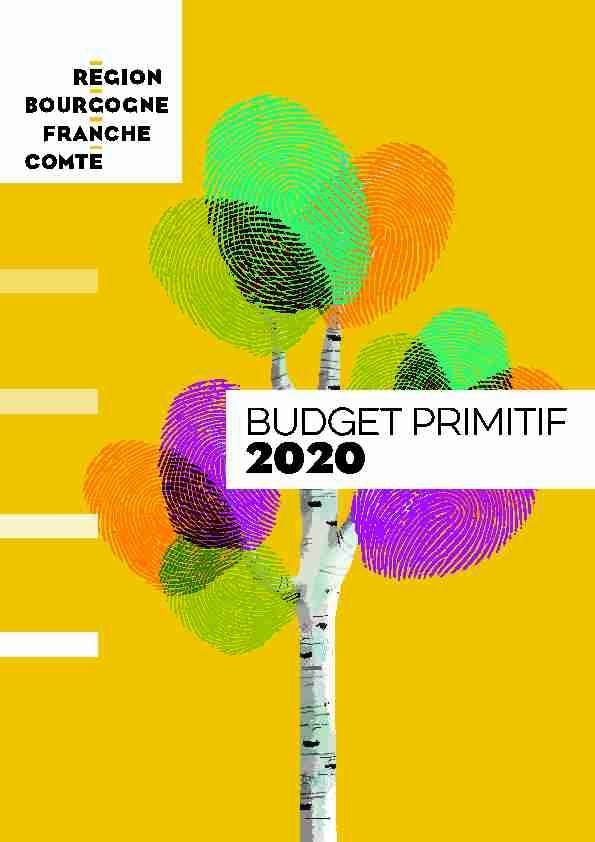 [PDF] Budget primitif 2020 - Région Bourgogne-Franche-Comté