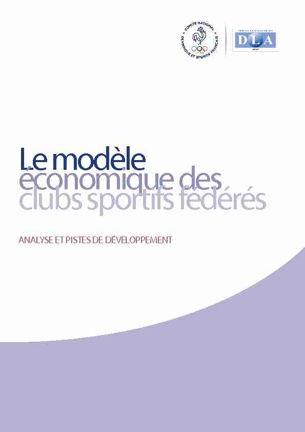 Le modèle économique des clubs sportifs fédérés
