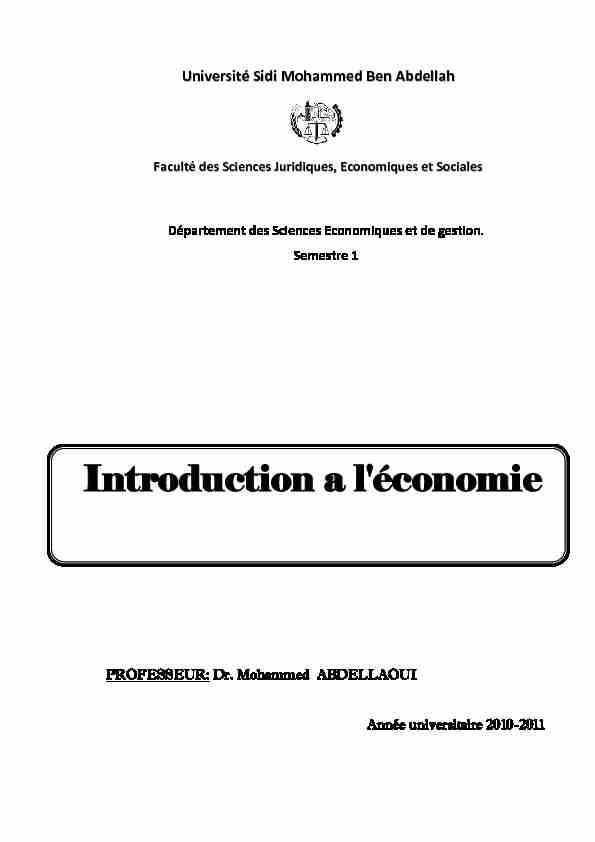Introduction a léconomie