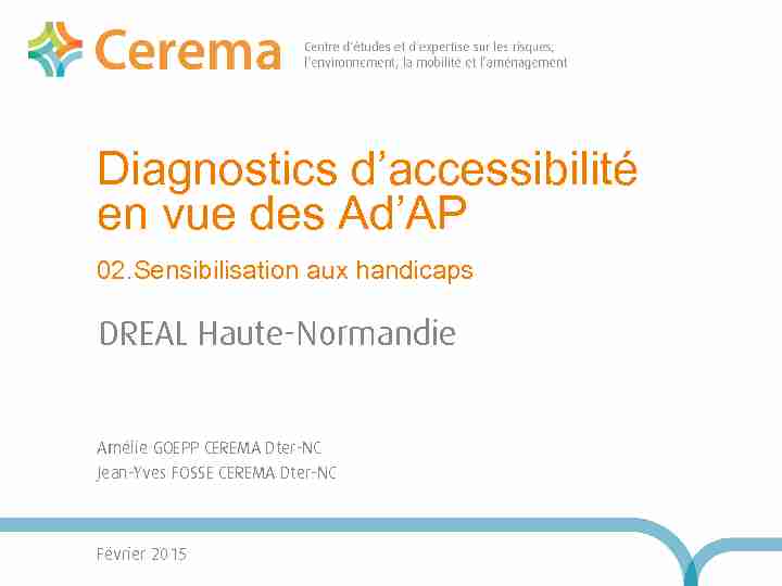 Diagnostics d’accessibilité en vue des Ad’AP