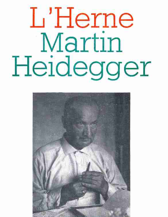 Cahier de LHerne n° 45 : Heidegger