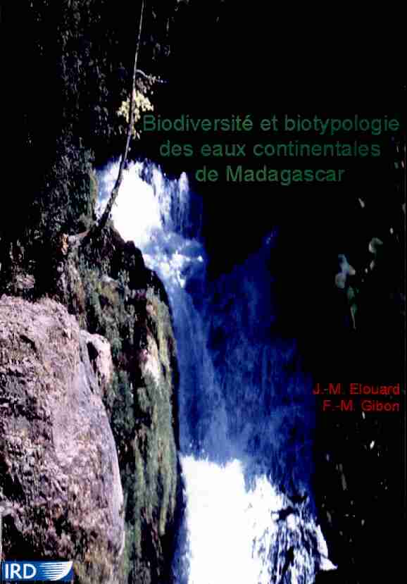 Biodiversité et biotypologie des eaux continentales de Madagascar