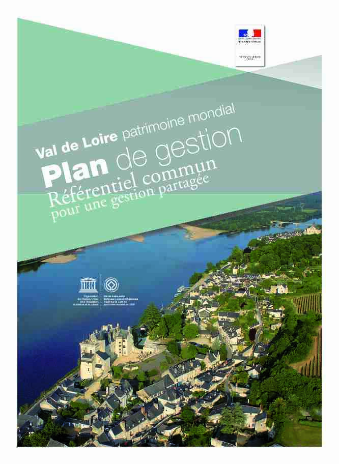 Val de Loire patrimoine mondial - Plan de gestion