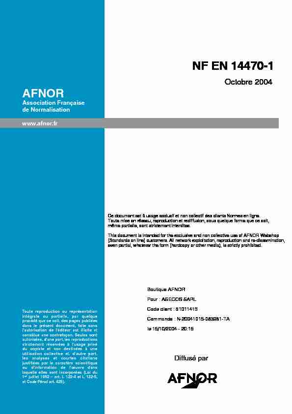 AFNOR NF EN 14470-1