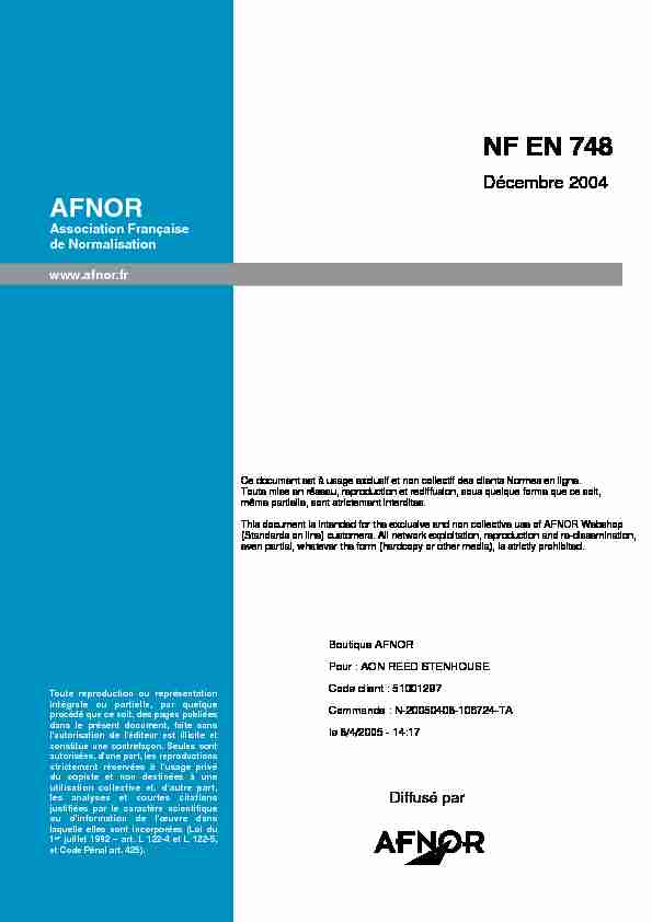 AFNOR NF EN 748