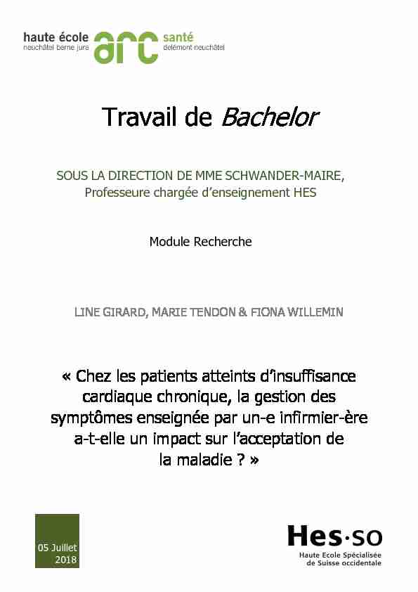 [PDF] Travail de Bachelor - RERO DOC