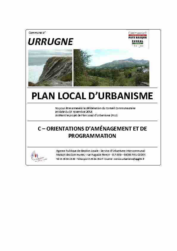 Commune dURRUGNE – Plan Local dUrbanisme