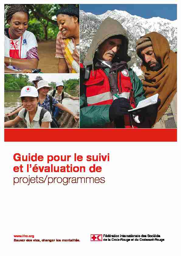 [PDF] IFRC, Guide pour le suivi et lévaluation de projets/programmes