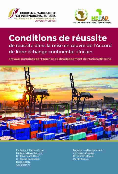 [PDF] Conditions de réussite - African Union