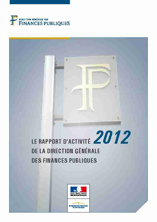 DGFiP- rapport dactivité 2012