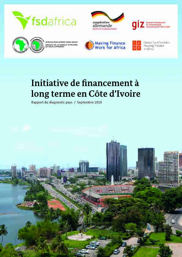 Initiative de financement à long terme en Côte dIvoire