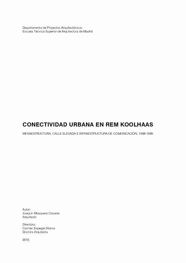 CONECTIVIDAD URBANA EN REM KOOLHAAS