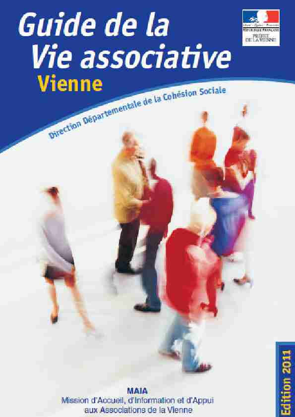 Guide de la Vie Associative - Edition 2011 Direction Départementale