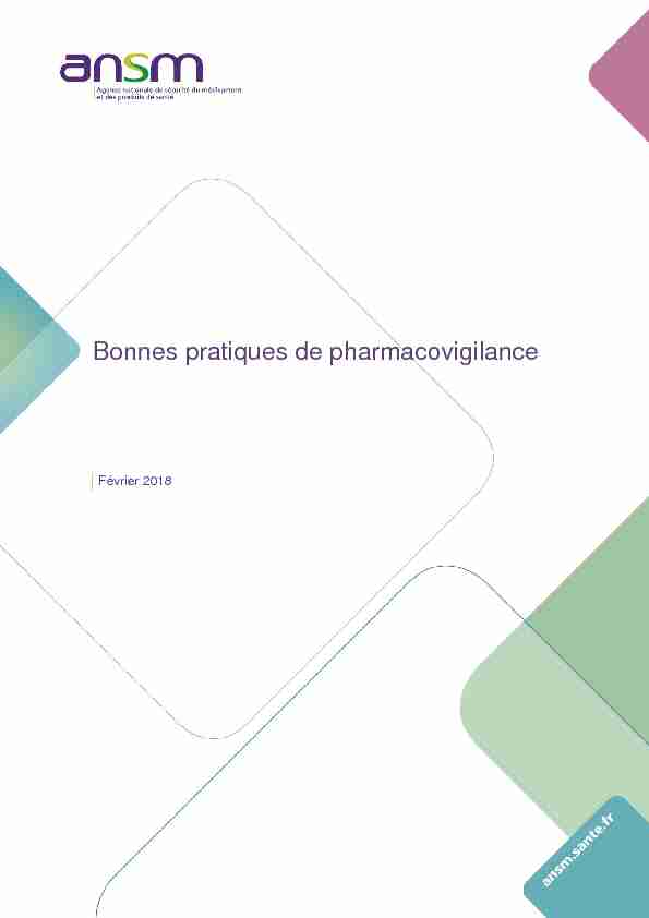 [PDF] Bonnes pratiques de pharmacovigilance - RFCRPV