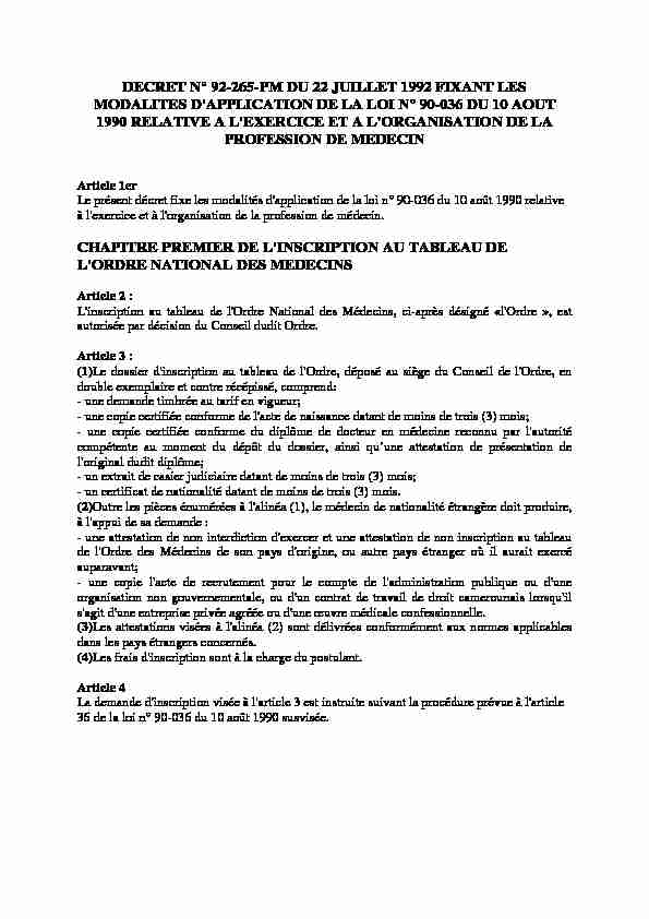 [PDF] Inscription Ordre - MEDCAMER