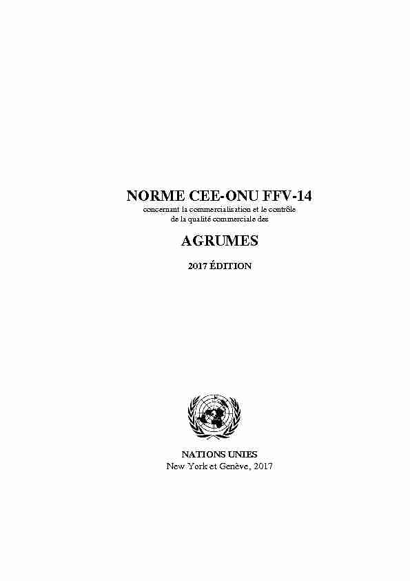 NORME CEE-ONU FFV-14 AGRUMES