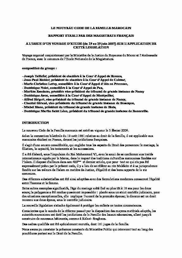 [PDF] LE NOUVEAU CODE DE LA FAMILLE MAROCAIN  - JaFBase