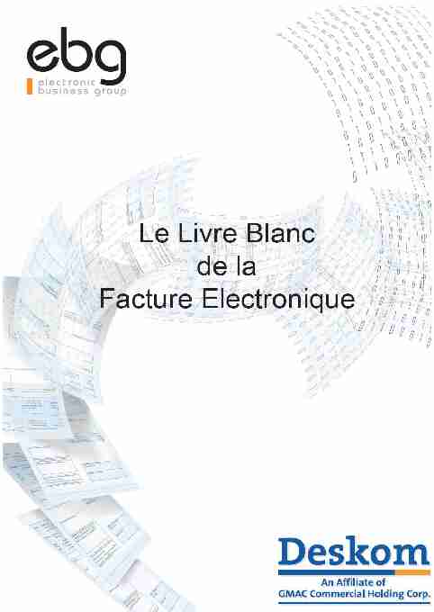 [PDF] Le Livre Blanc de la Facture Electronique - Admarel