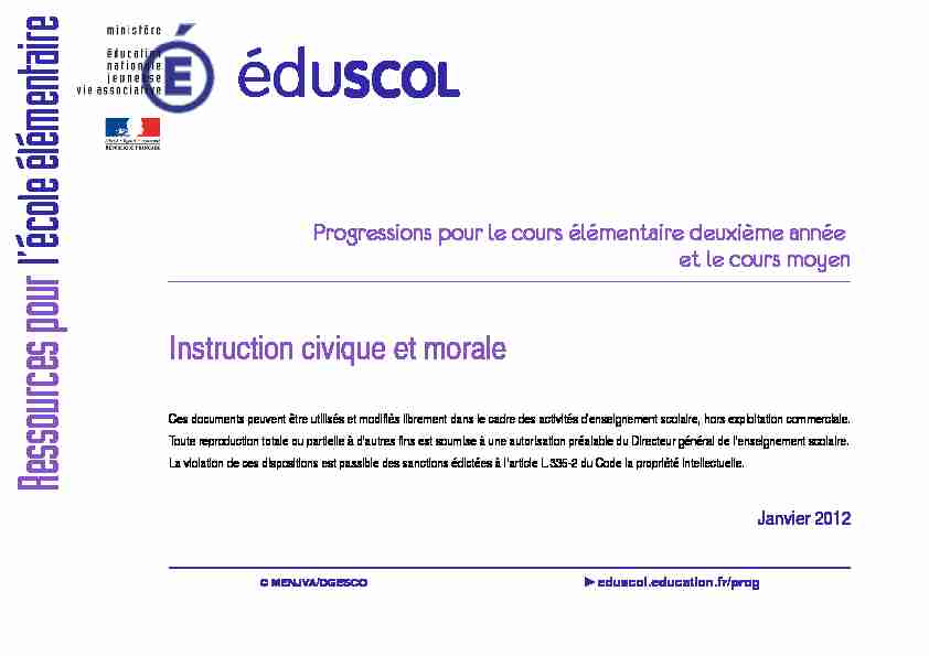 [PDF] Instruction civique et morale - mediaeduscoleducationfr