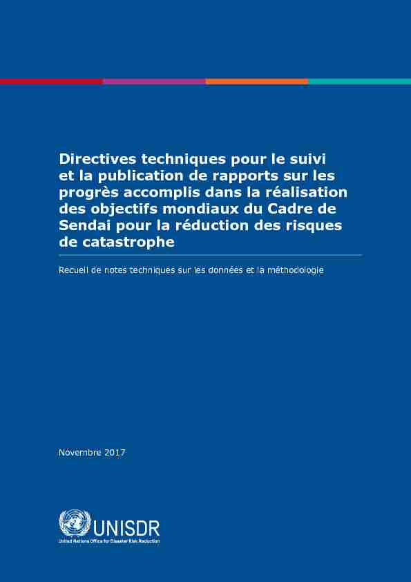 Directives techniques pour le suivi et la publication de rapports sur