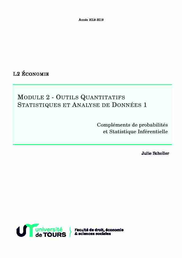 [PDF] Compléments de probabilités et Statistique Inférentielle