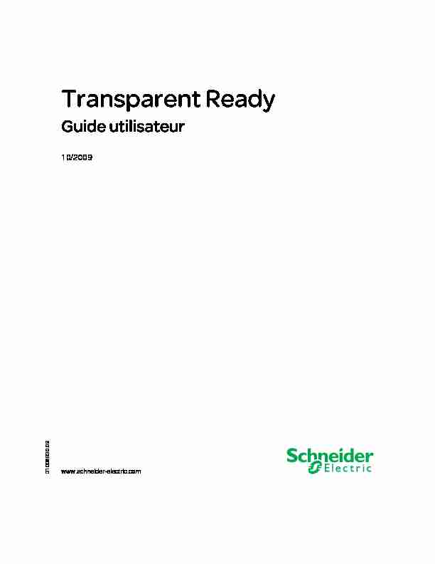 Transparent Ready - Guide utilisateur