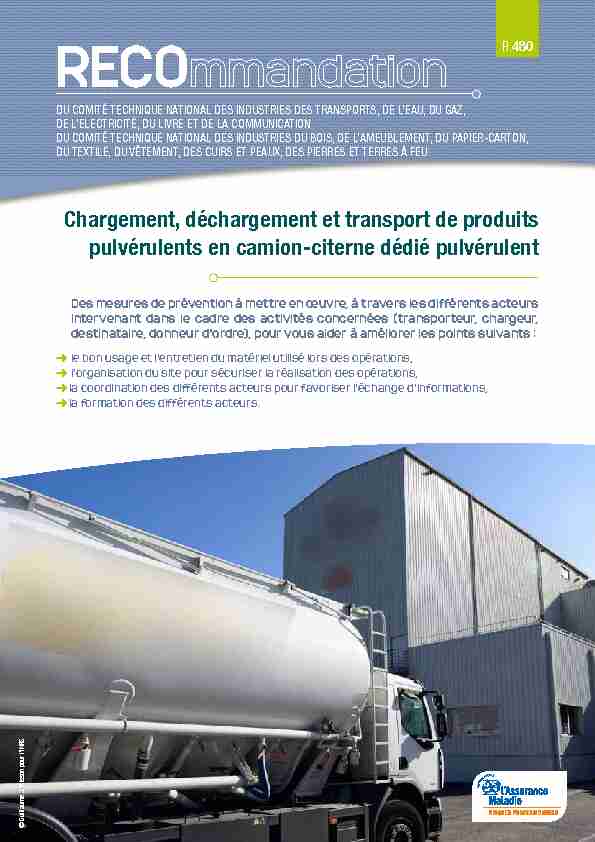 [PDF] Chargement déchargement et transport de produits pulvérulents en