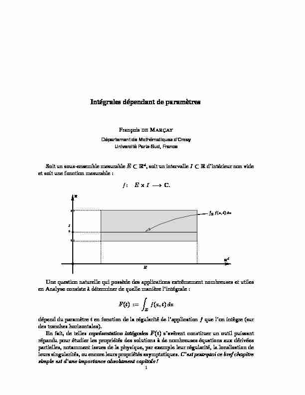 [PDF] Intégrales dépendant de paramètres