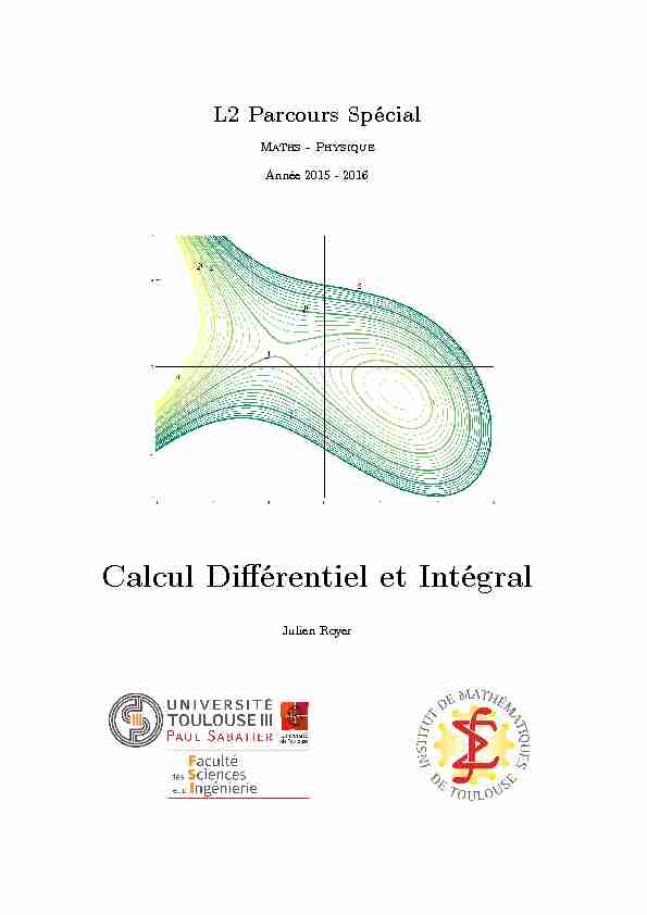 Calcul Différentiel et Intégral