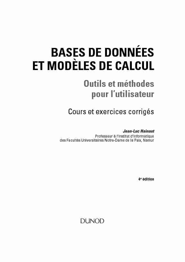 [PDF] BASES DE DONNÉES ET MODÈLES DE CALCUL - IRIF