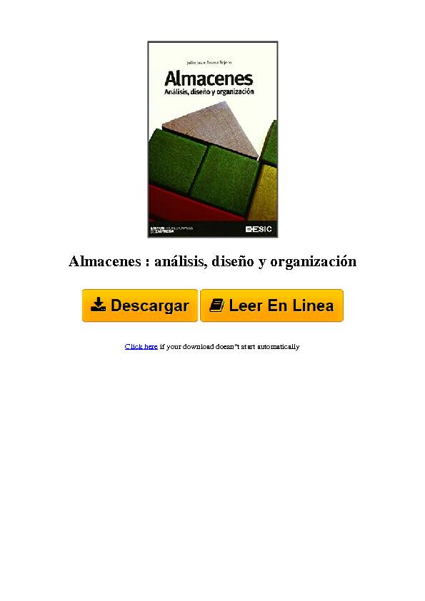 [PDF] Almacenes : análisis, diseño y organización by Julio Juan Anaya