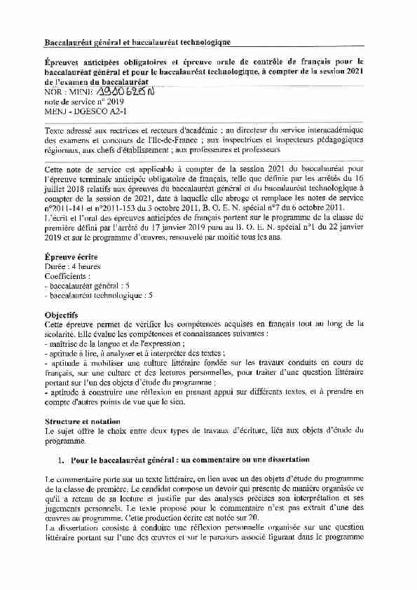 [PDF] Lépreuve anticipée de français - mediaeduscoleducationfr