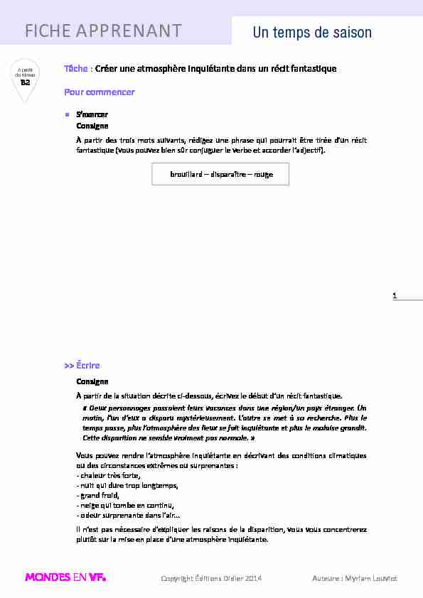 [PDF] FICHE APPRENANT - Mondes en VF