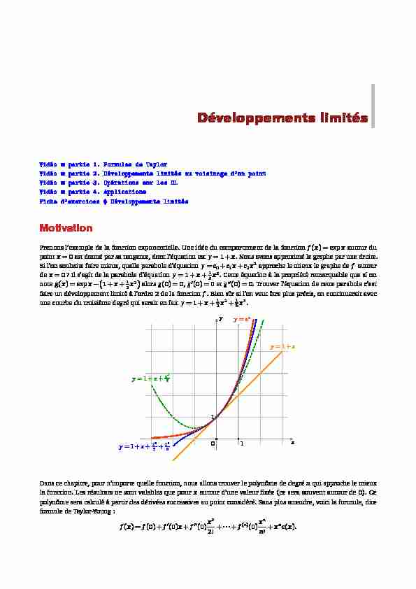 [PDF] Développements limités - Exo7 - Cours de mathématiques