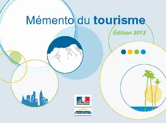 Mémento du tourisme - Edition 2012