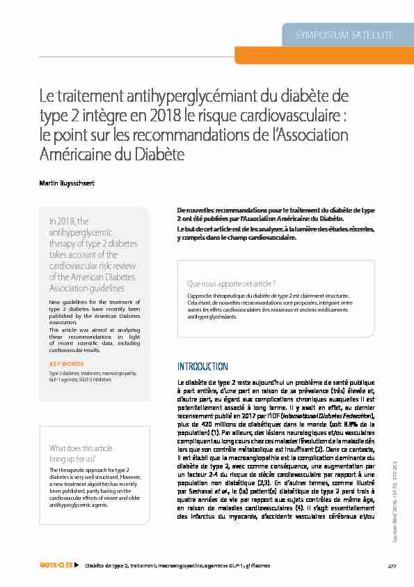 [PDF] le traitement antihyperglycémiant du diabète de type 2 intègre en