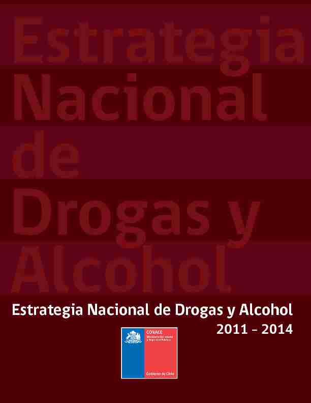 Estrategia Nacional de Drogas y Alcohol