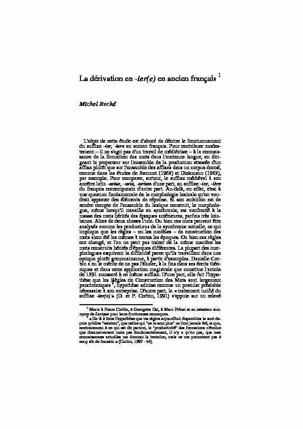 [PDF] La dérivation en -ier(e) en ancien français