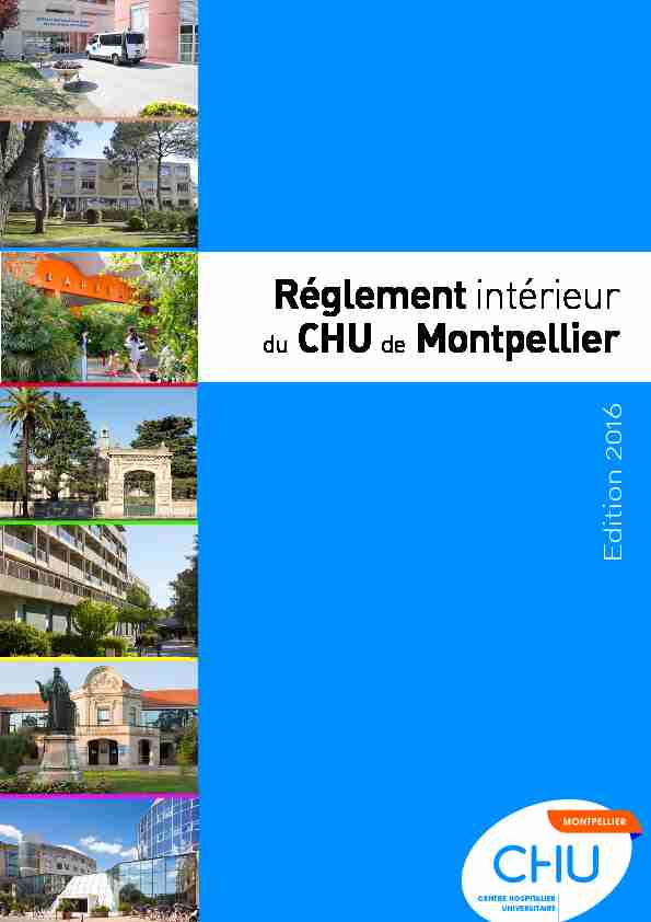Réglement intérieur du CHUde Montpellier