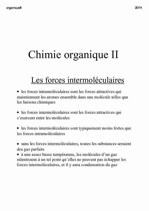 Chimie organique II