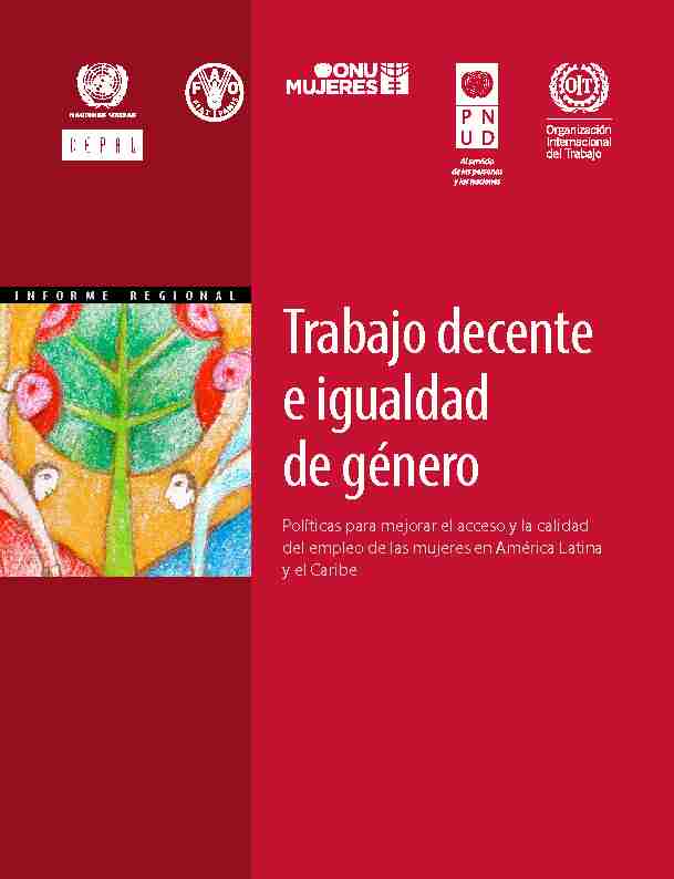 [PDF] Trabajo decente e igualdad de género - ILO