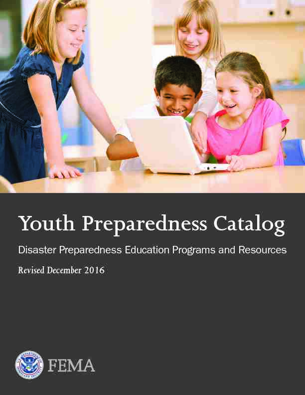 Youth Preparedness Catalog: Disaster Preparedness Education