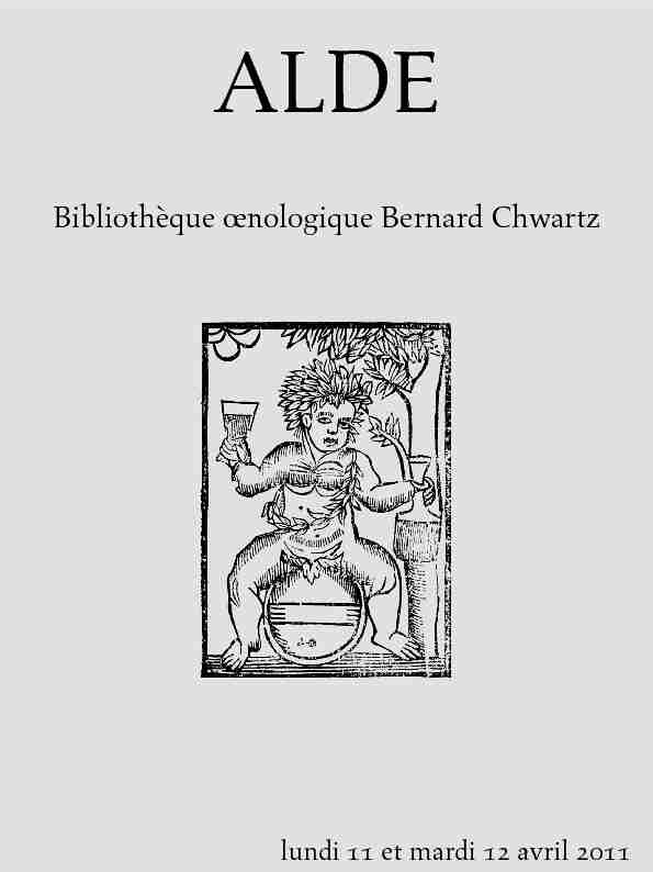 Bibliothèque œnologique Bernard Chwartz