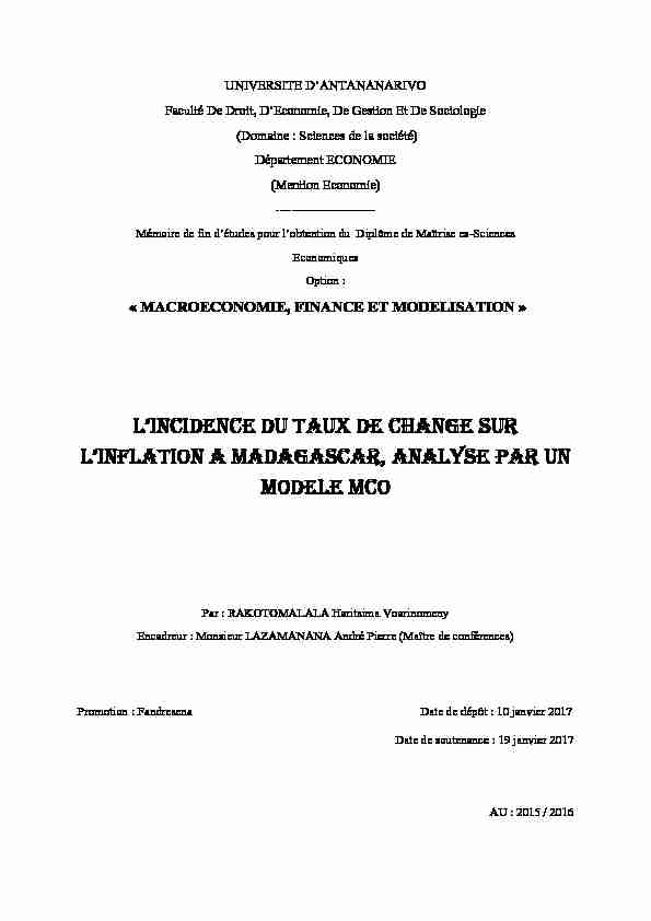 [PDF] LINCIDENCE DU TAUX DE CHANGE SUR LINFLATION A