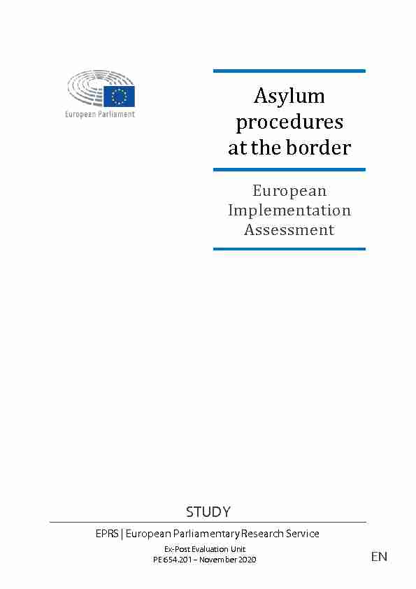 Asylum procedures at the border