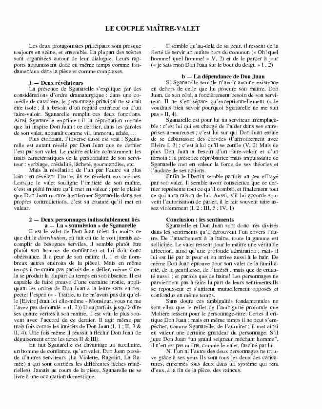[PDF] LE COUPLE MAÎTRE-VALET - Michel Balmont